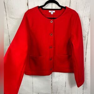 Croft & Barrow Women’s Red Jacket Blazer French Style Knit